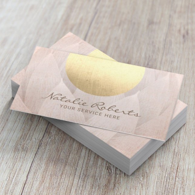 Modern Gold Circle Lotus Blume Salon & WELLNESS-CE Visitenkarte (Von Creator hochgeladen)