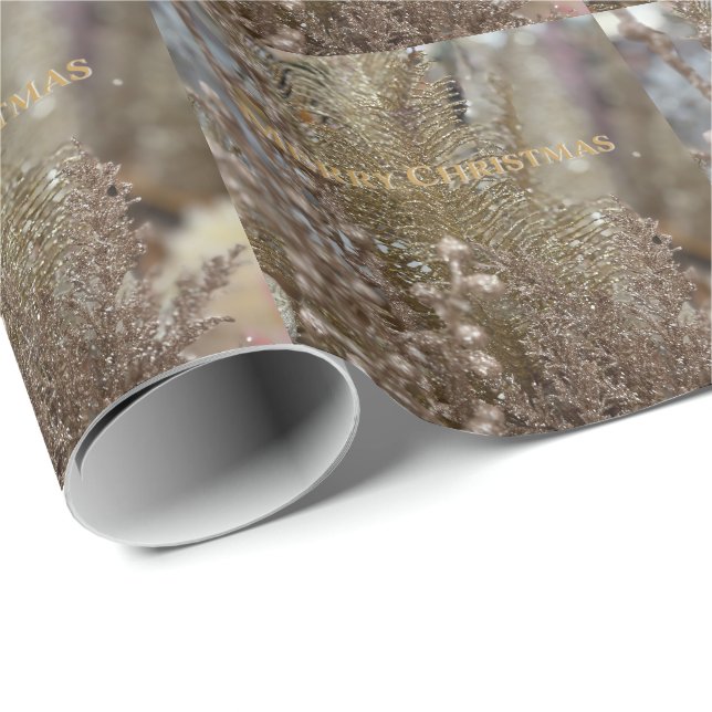 Modern Gold Elegant Frohe Weihnachtswrapping Papie Geschenkpapier (Rolleneckpunkt)
