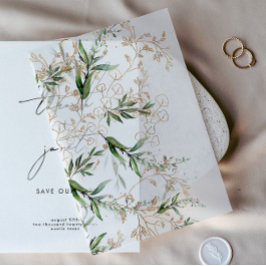 Modern Gold Eukalyptus Greenery Sage Overlay