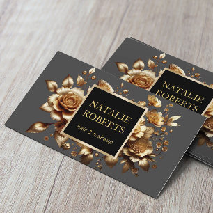 Modern Gold Floral Beauty Salon & WELLNESS-CENTER  Visitenkarte