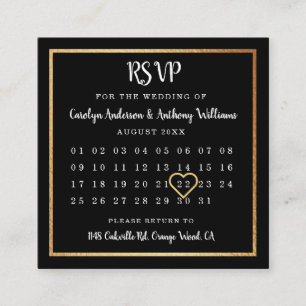 Modern Gold Foil Calendar UAWG Begleitkarte