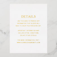 Modern Gold Foil Einfache Hochzeitskarte