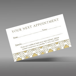 Modern Gold Geometric Appointment Card Terminkarte