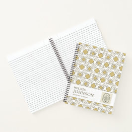 Modern Gold Geometric Luxury Notebook Notizbuch