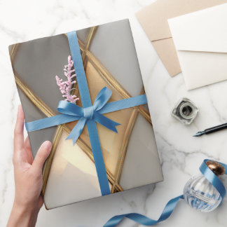 Modern Gold Geometric Luxury Wrapping Paper Geschenkpapier