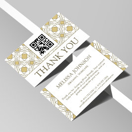 Modern Gold Geometric Thank You Card Begleitkarte
