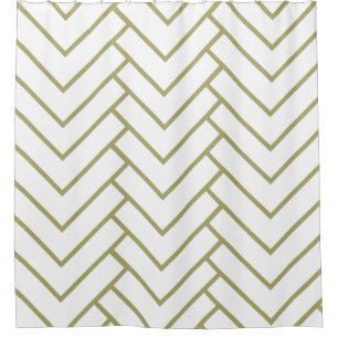 Modern Gold Geometrie Muster Duschvorhang