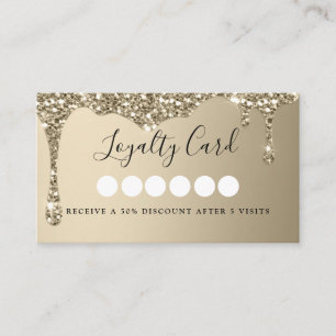 Modern Gold Glitzer Drop Salon & Wellness-Center L Visitenkarte