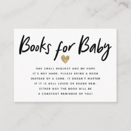 Modern Gold Glitzer Heart Baby Showbucher anforder Begleitkarte
