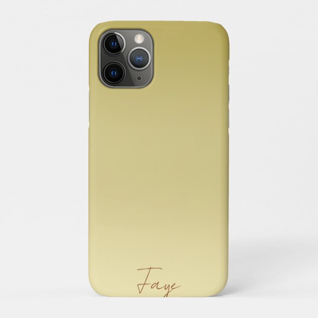 Modern gold gradient Luxury typography name Case-Mate iPhone Hülle (Rückseite)