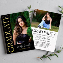 Modern Gold Graduate Photo Graduation Party