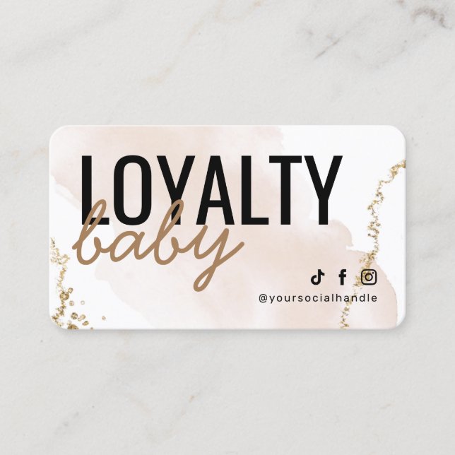 Modern Gold Loyalty Card Visitenkarte (Vorderseite)