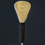 Modern Gold metallic Monogram Golf Headcover<br><div class="desc">A simple modern gold metallic monogram golf head cover. Designed for you by Blackberry Boulevard.</div>