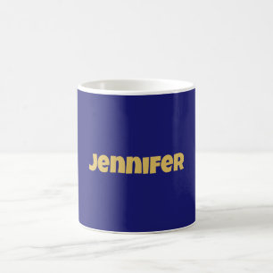 Modern Gold Midnight Blue Color Schlicht einzigart Kaffeetasse
