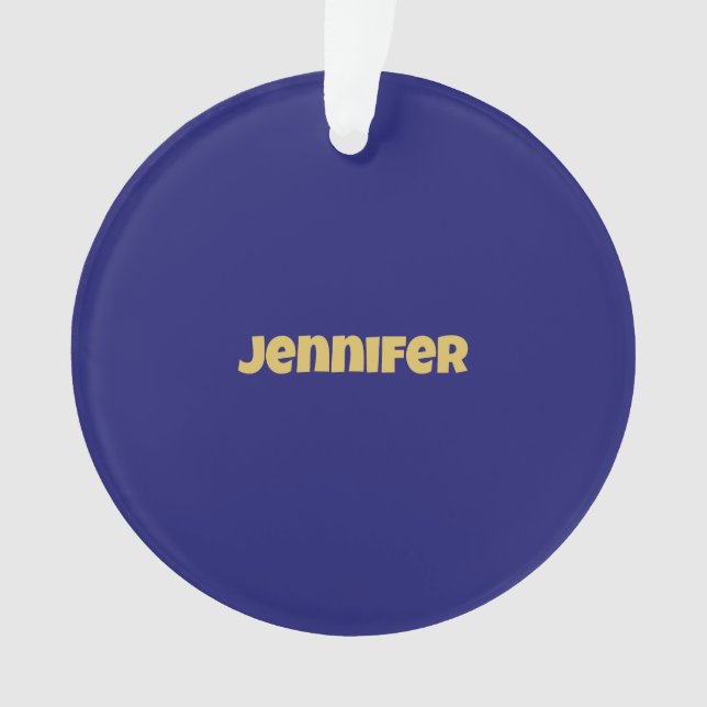 Modern Gold Midnight Blue Color Schlicht einzigart Ornament (Vorderseite)
