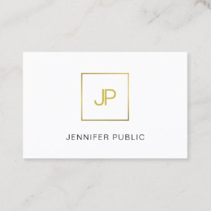 Modern Gold Monogram Creative Design Beruflich Visitenkarte