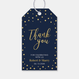 Modern Gold & Navy Vielen Dank, dass Sie Tags für  Geschenkanhänger