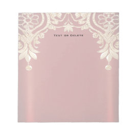 Modern Gold Red Floral Notepad Notizblock