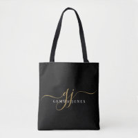 Modern Gold Script Monogram Initials
