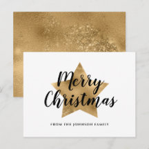 Modern Gold Star Frohe Weihnachten