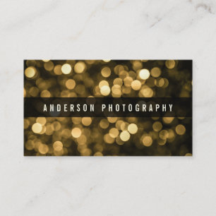 Modern Gold Subtile Glitzer Bokeh  Visitenkarte