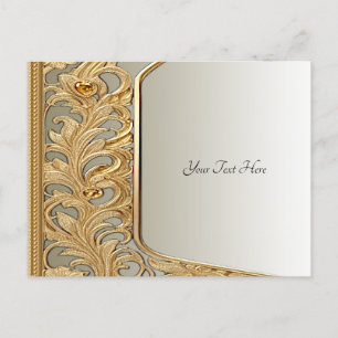 Modern Gold Verziert Postcard Postkarte