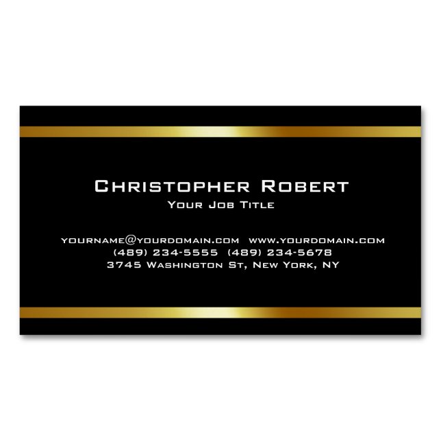 Modern Golden House Logo Real Anwesen Card Magnet (Vorderseite)