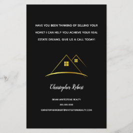 Modern Golden House Logo Real Anwesen Flyer