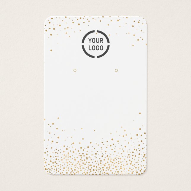 Modern goldfarbener Glitzer mit individueller Ohrm (Vorderseite)