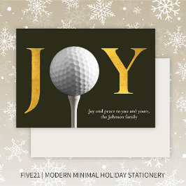 Modern Golf Joy & Peace Dunkle Grüne Weihnachten