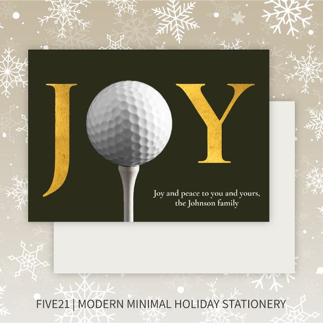 Modern Golf Joy & Peace Dunkle Grüne Weihnachten (Von Creator hochgeladen)