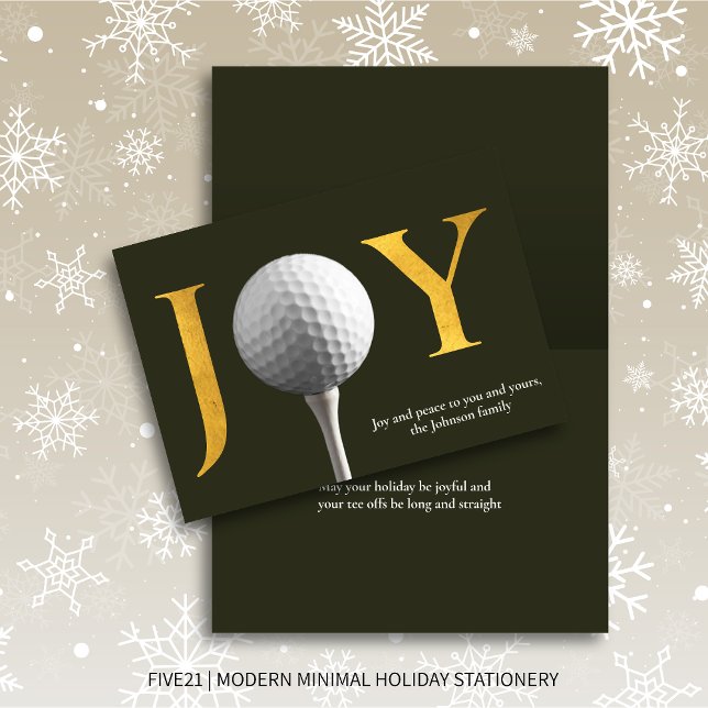 Modern Golf Joy & Peace Dunkle Grüne Weihnachten (Von Creator hochgeladen)