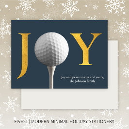 Modern Golf Joy & Peace Navy Blauer Weihnachten