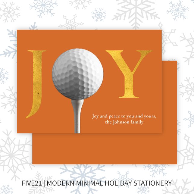 Modern Golf Joy & Peace Orange Weihnachten (Von Creator hochgeladen)