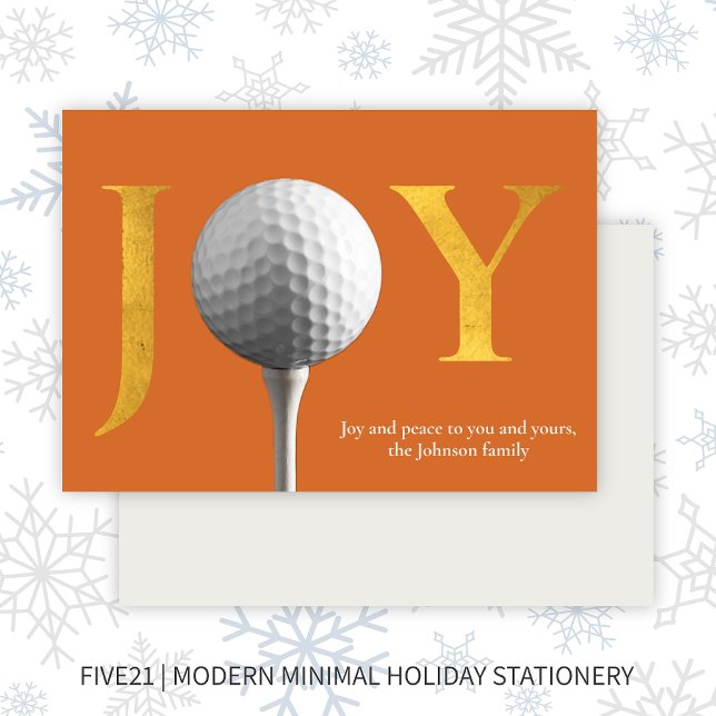 Modern Golf Joy & Peace Orange Weihnachten (Von Creator hochgeladen)