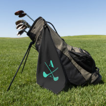 Modern Golf Monogram Pro Golfer Sport Black Green