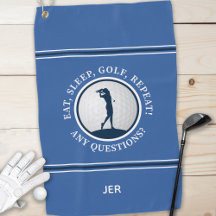 Modern Golfer Monogram Pro Sports Golf Ball Blau