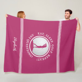 Modern Golfer Sports Monogram Name Golf Niedlich P Fleecedecke