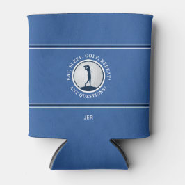 Modern Golfer Women’s Monogram Personalized Blue Dosenkühler
