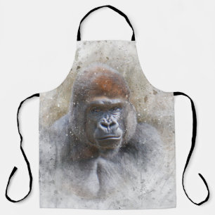 Modern Gorilla Portrait Wildlife Fotografie Schürze