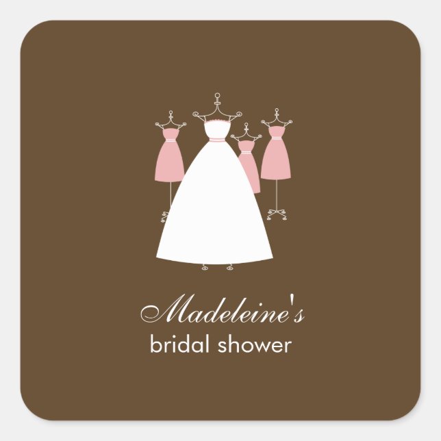 Modern Gowns bevorzugen Sticker - Rosa (Vorderseite)