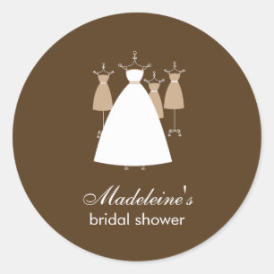Modern Gowns favorisieren Stickers - Latte