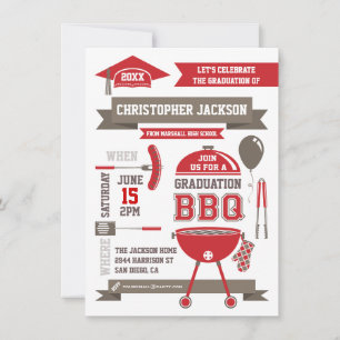 Modern Gradation BBQ Invitation