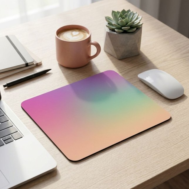 Modern Gradient Mouse Pad Pink Green Yellow Mousepad (Von Creator hochgeladen)