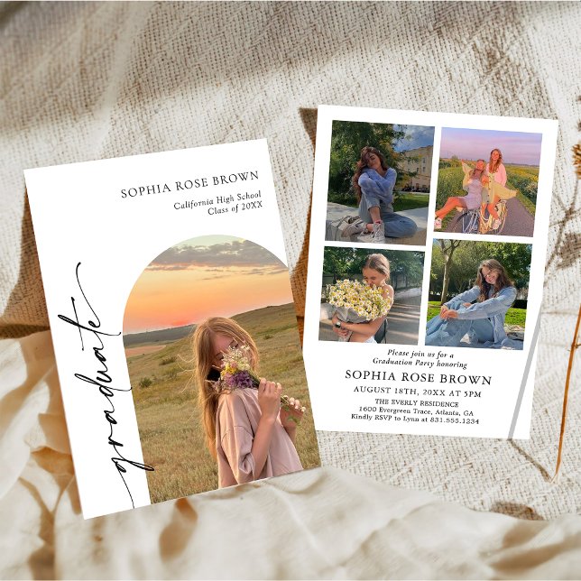 Modern Graduation Announcement Invitation Einladung (Von Creator hochgeladen)