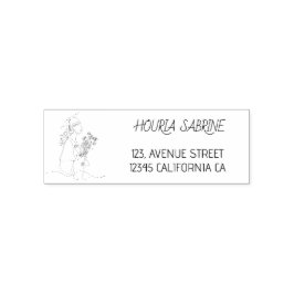 Modern Graduation Black & white line art graduate  Permastempel