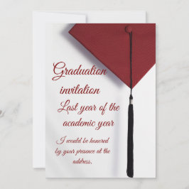Modern Graduation Invitation with Graduation Cap Einladung