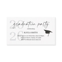 Modern Graduation Party Invitation Insert