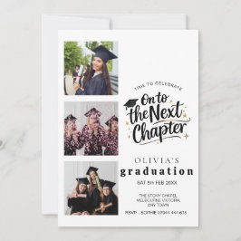 Modern Graduation Party Invitation with Photos Einladung