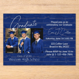 Modern Graduation Party Photo Display Acryleinladungen